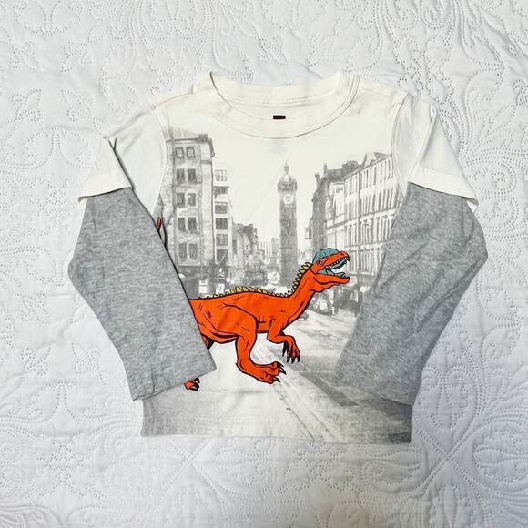 Tea Collection Saltmarket Dino Graphic Tee Size 3 - Picture 2 of 6